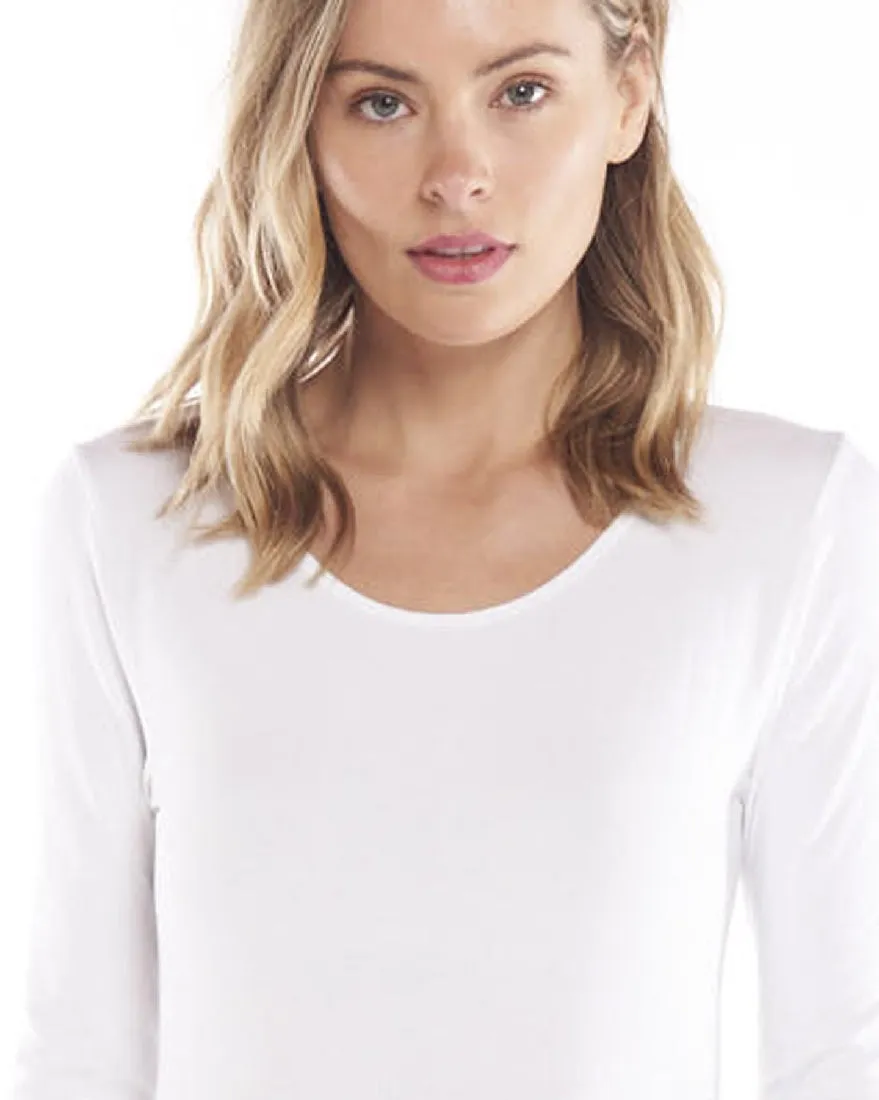 KELLI LONG SLEEVE TOP - WHITE